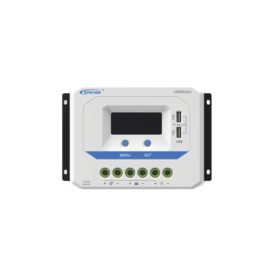 Controlador Solar de Carga PWM 12/24V 60 AMP / Salida USB, con Display.