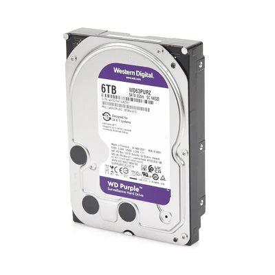 Disco Duro WD de 6TB Purple / Para Videovigilancia / 3 años de Garantía