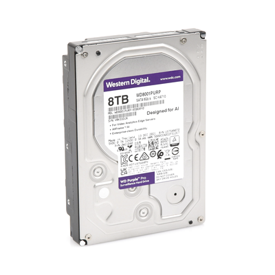 Disco Duro WD de 8TB Purple / Para Videovigilancia / 3 años de Garantía