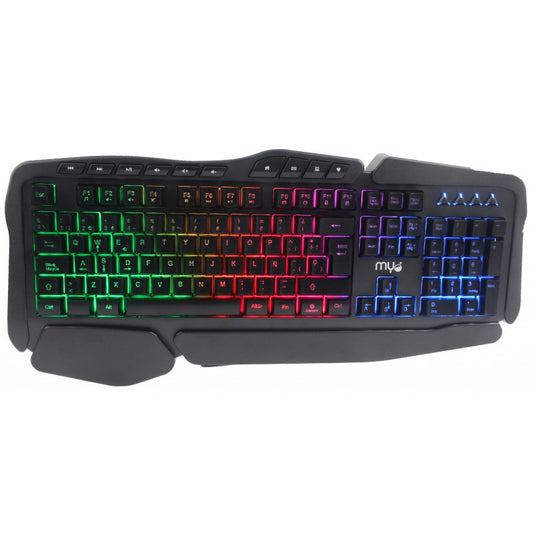 Teclado Gaming MYO para computadora con iluminacion LED y RGB.