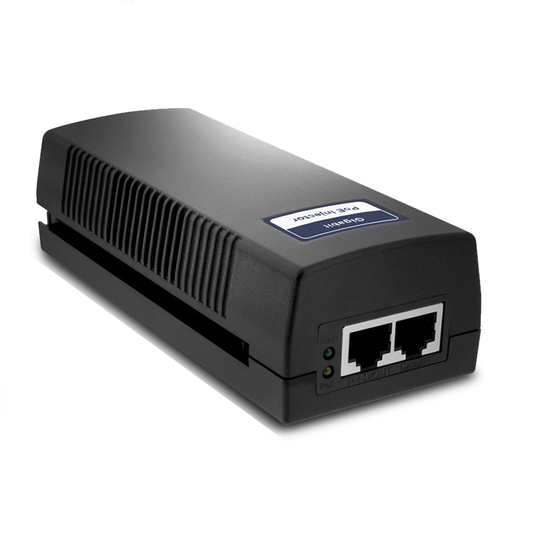 Inyector Gigabit POE+ de un solo puerto / BV / 10/100/1000 Mbps / 30 W de energía.